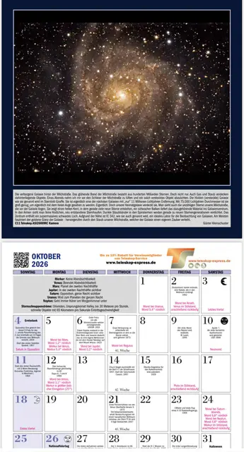 Für fast jeden Tag im Jahr gibt es Neuigkeiten aus Astronomie und Raumfahrt | Foto: Günter Kleinschuster