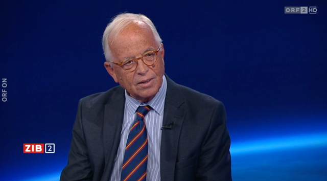 Ex-Minister und Mitglied des ÖVP-Ethikrats Werner Fasslabend war am Mittwochabend zu Gast bei der ZIB2. Er sprach über den am Dienstag über die Bühne gelaufenen Prozess von ÖVP-Klubobmann August Wöginger. | Foto: Screenshot ZIB2 ORFON