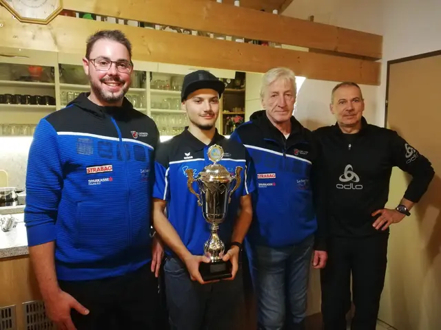 Die Cupsieger vom SV Lechaschau v.l.: Marko Kopp, David Leuprecht, Willi Gruber-Stadler und Daniel Leuprecht. | Foto: Schneider
