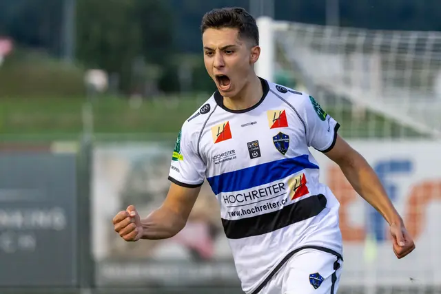Lukas Grüner jubelt im Dress der Union Bad Leonfelden. | Foto: Was tuat si/Martin Gaisbauer