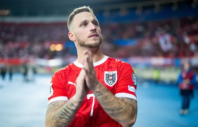 Marko Arnautovic nach dem Rekordspiel gegen San Marino. | Foto: GEORG HOCHMUTH / APA / picturedesk.com