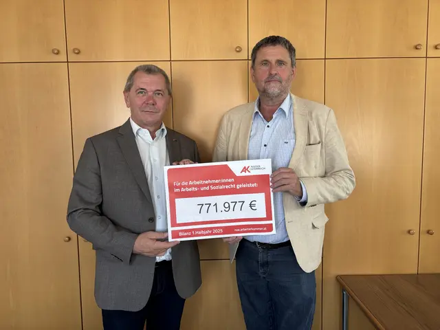 AK-Niederösterreich-Kammerrat Christian Kauer und Bezirksstellenleiter Martin Feigl ziehen Bilanz. 