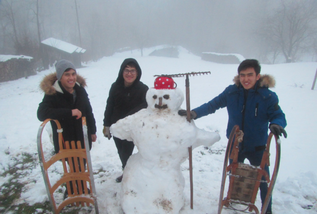 Der Schnee in Österreich war für Manche ein großes Erlebnis. | Foto: Behm