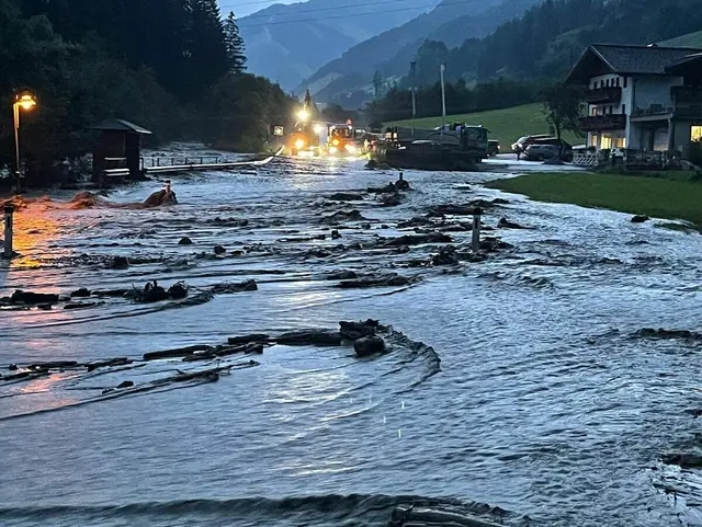 Ein Unwetter am 11. Juli 2024 in Großarl, Salzburg. | Foto: FF Großarl