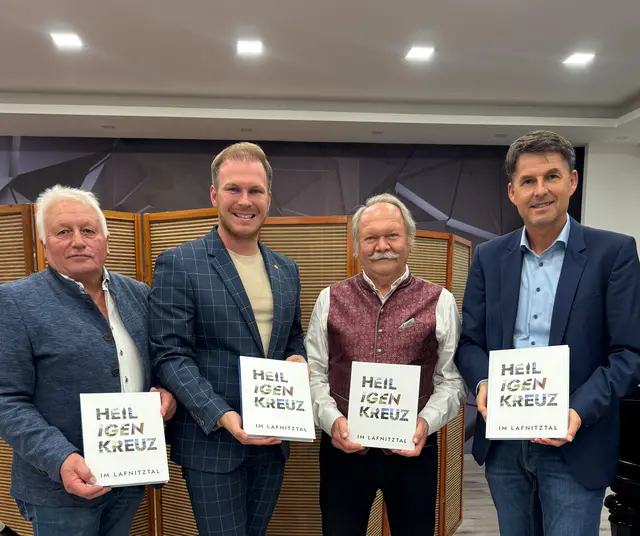 Vizebürgermeister Georg Pataki, Landtagsabgeordneter Fabio Halb, Bürgermeister Edi Zach und Bezirkshauptmann Harald Dunkl (v.l.). | Foto: Halb