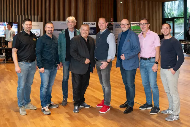 David Brandstetter, Tobias Hochgerner, Franz Helm, Vzbgm. Franz Gugarell, Bgm. Franz Haunold, GGR Karl Herzberger, Dir. Gottfried Lammerhuber, Thomas Sonnleitner | Foto: Daniel Auer