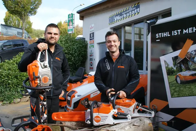 Patrick und Gernot präsentierten die neuesten Geräte von STIHL. | Foto: Anna Maria Kaufmann