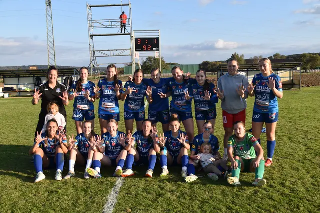 Das Team wünscht ihrer Kapitänin Maike Groszmann solidarisch Gute Besserung. | Foto: Michael Strini