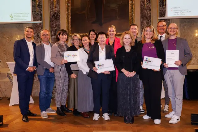 Vertreter der Region nahmen das Zertifikat in Wien entgegen. | Foto: Peter Rauchecker