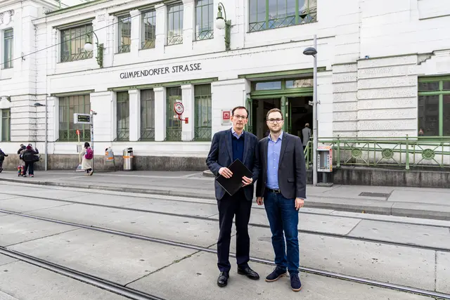 Mariahilfer ÖVP-Parteiobmann Gerhard Hammerer (l.) und Rudolfsheim-Fünfhaus Parteiobmann Felix Ofner fordern einen Sicherheitsgipfel. | Foto: ÖVP Wien