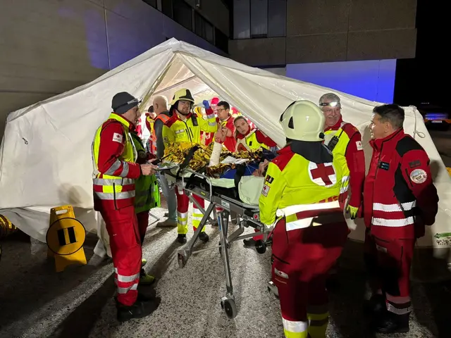 Ein Impression von der groß angelegten Einsatzübung am 11. Oktober 2025 im Katschbergtunnel, auf der A10 Tauernautobahn. | Foto: (c) Rotes Kreuz Salzburg