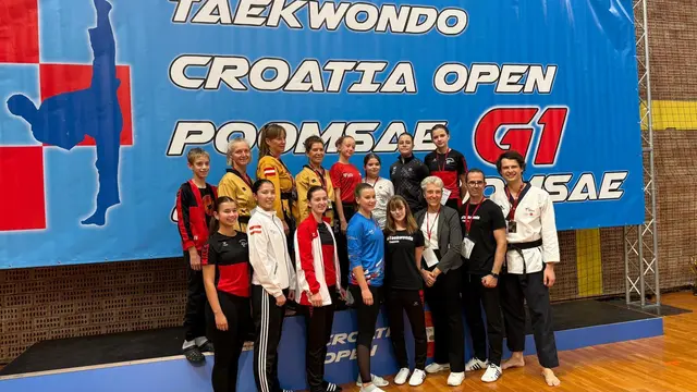 Das Team Oberösterreich beim Turnier in Kroatien | Foto: Taekwondo Tragwein