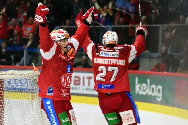 Simeon Schwinger schoss den EC-KAC in der Verlängerung zum Sieg.  | Foto: EC-KAC/Florian Pessentheiner