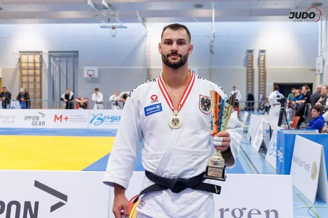 Thomas Scharfetter verteidigte erfolgreich seinen Titel. | Foto: Sanjindo/Judo Austria
