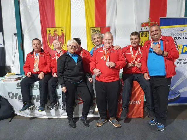 Das Stocksportteam aus Waiern und die beiden Betreuer duften sich über zahlreiche Spitzenplatzierungen bei den Stockmeisterschaften freuen. | Foto: Diakonie Waiern