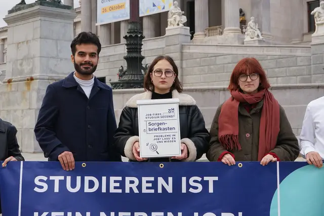 Die ÖH warnt vor einer Schieflage zwischen Studium und Arbeit und startet gemeinsam mit der Arbeiterkammer eine Informationskampagne. | Foto: Österreichische Hochschüler_innenschaft