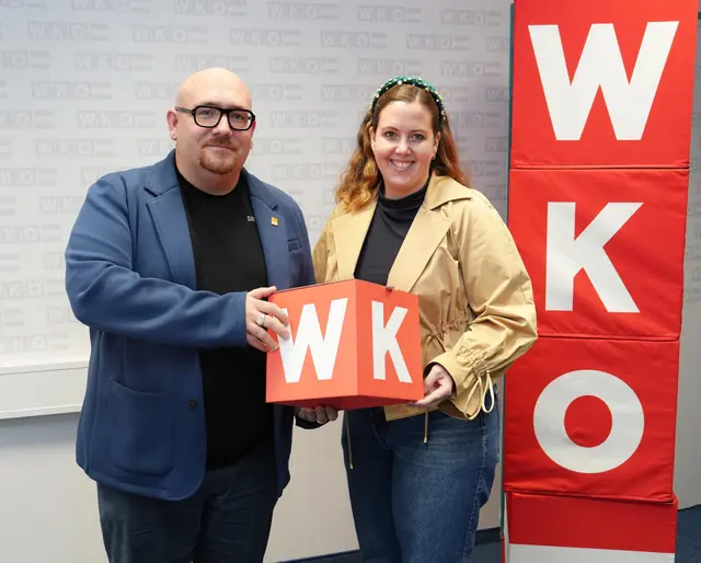 Der neue Obmann der Jungen Wirtschaft (JW) Burgenland, Florian Piff, und seine Vorgängerin Bea Ulreich | Foto: WKB