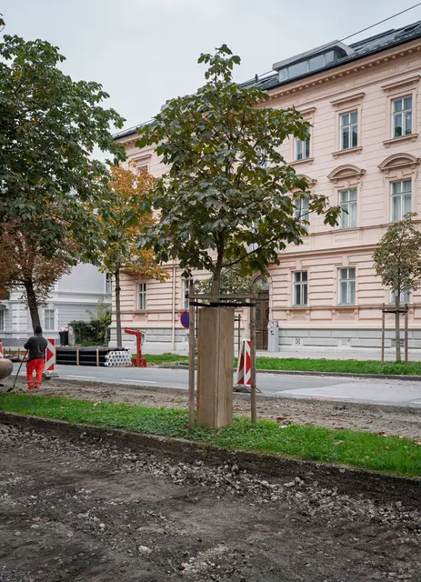 Franz-Josef-Straße: Neben der Radwegsanierung kommen neue taktile Leitsysteme | Foto: Stadt Salzburg/Alexander Killer
