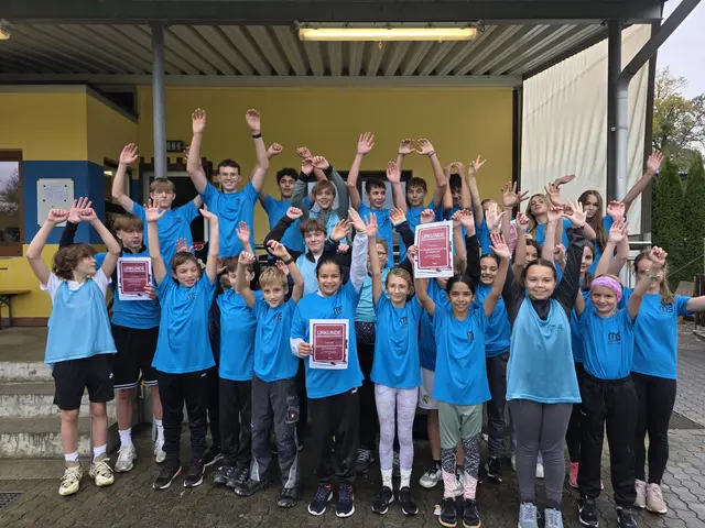 Die Kids der Mittelschule Grieskirchen zeigten trotz der Wetterverhältnisse vollen Einsatz.   | Foto: TNMS Grieskirchen