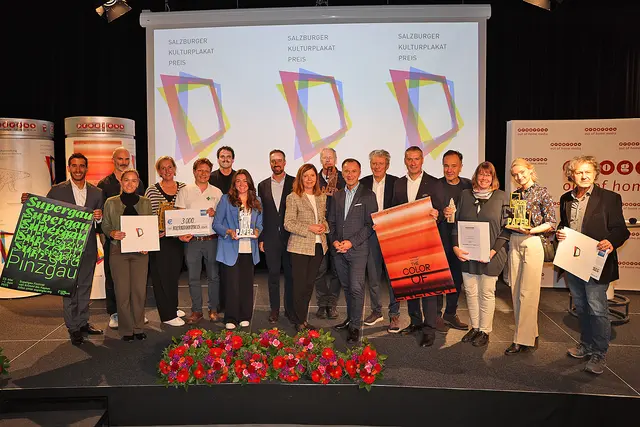 Der Salzburger Kulturplakatpreis 2025 geht an den Salzburger Kunstverein, Austrian Doctors und Theater Ecce Sieger im Sonderformat ist Supergau für zeitgenössische Künste und die beste Serie gewinnt: Zoo Salzburg. | Foto: Progress Werbung/Uwe Brandl