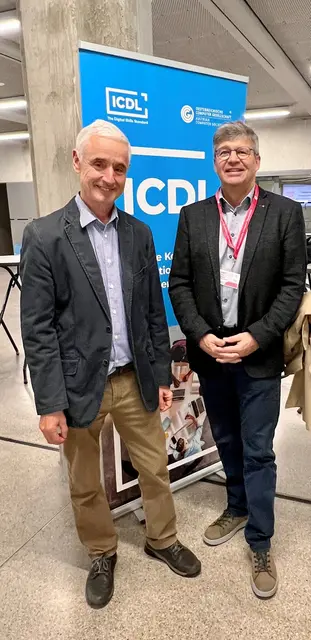 v.l.: Christian Klotz (easyforme) und Robert Scharfetter (ICDL-Koordinator) | Foto: MMS Radstadt