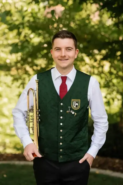 Florian Weissinger ist Obmann und Stabführer der Musikkapelle Gabersdorf. | Foto: Musikkapelle Gabersdorf