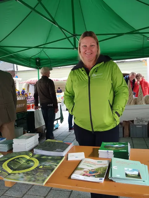 Am Stand des Natur- und Geoparks Steirische Eisenwurzen: Hier konnte man sich Informationen über die Region einholen. | Foto: Veronika Frank