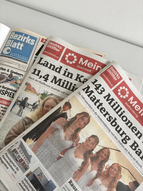 Heute erscheint das Bezirksblatt unter den Namen MeinBezirk. Außerdem gibt es für die Bezirke Eisenstadt und Mattersburg nun eine eigene Ausgabe. | Foto: MeinBezirk
