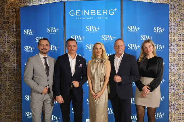 Bernhard Sänger (Director of Operations), Johann A. Sommerer (Managing Director Spa Resort Geinberg), Silvia Schneider (Moderatorin &amp; SPAplus Testimonial), Dietmar Petermandl (Technischer Leiter Spa Resort Geinberg),Jasmin Hintsteiner.  | Foto: Therme Geinberg