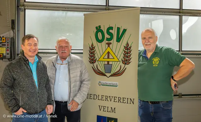 Udo Schuster, Scharon Kurt auf Besuch bei Gerhard Steyrer (vlnr). | Foto: www.cine-motion.at / Ivanek