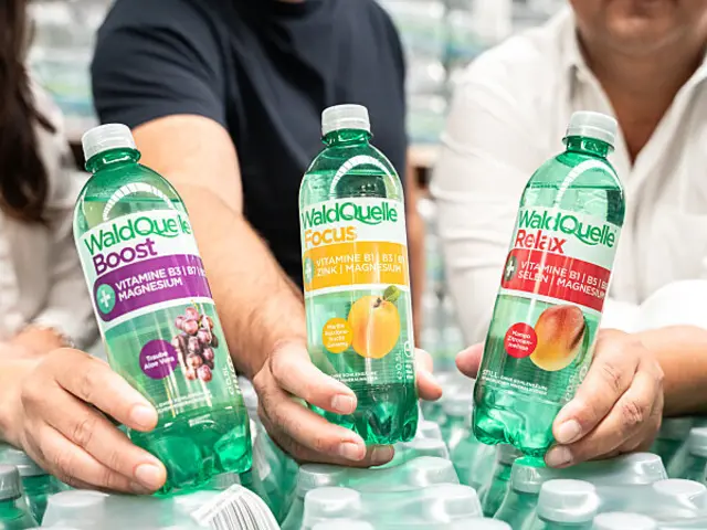 Die drei neuen Waldquelle+ Sorten Focus, Relax und Boost verbinden Mineralwasser, Vitamine und fruchtigen Geschmack. | Foto: Waldquelle Plus Innovation
