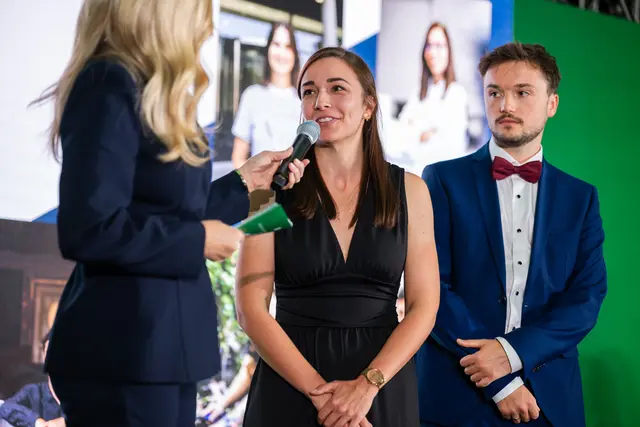 FHWN-Absolventin Magdalena Hohlrieder während der Preisverleihung. | Foto: Klaus Ranger / Land NÖ