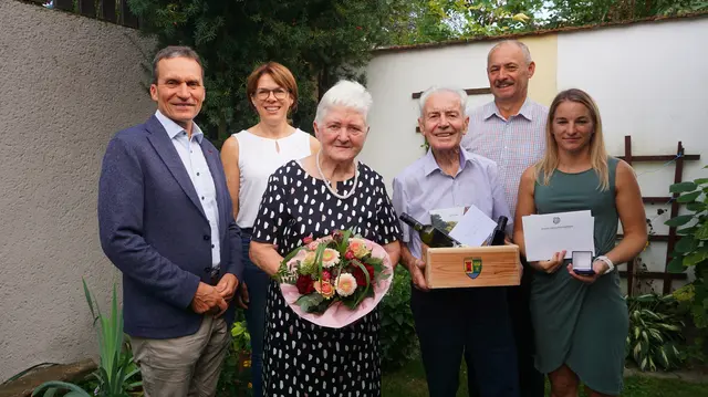 Elfriede und Richard Böhm aus Hagenberg feierten ebenfalls den 60. Hochzeitstag. | Foto: Gemeinde
