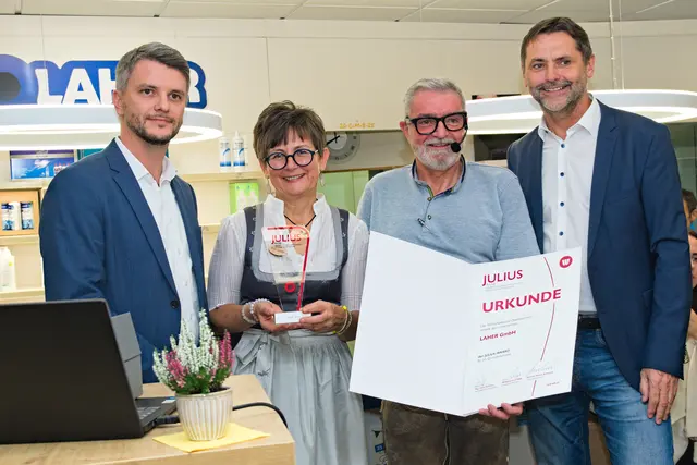 Julius-Award-Verleihung, eine besondere Auszeichnung für oberösterreichische Qualitätsbetriebe. | Foto: Alfred Hofer