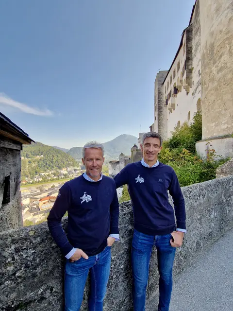 Das Organisationsteam des Trailrunning Festivals Salzburg: Wolfgang Aigner und Josef Gruber. | Foto: Sportograf/Salzburg Trailrunning Festival