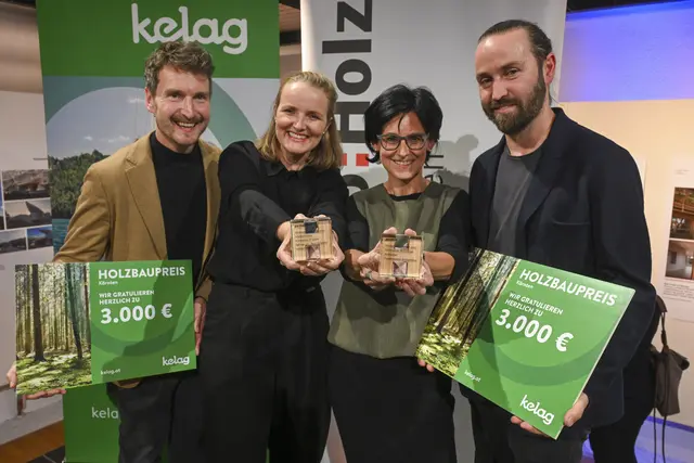 Zwei Projekte wurden mit dem Holzbaupreis 2025 geehrt. | Foto: Ferdinand Neumüller