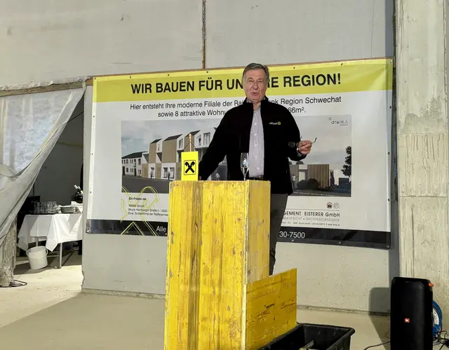 Obmann Johann Prendl erklärte die Tradition einer Gleichenfeier. 