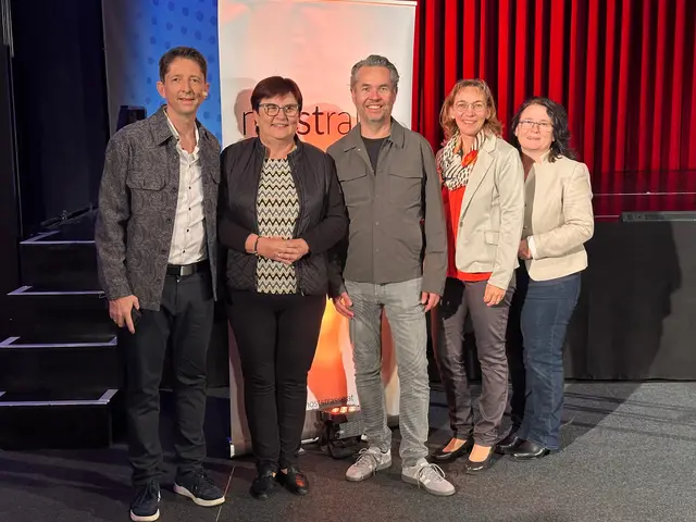 v.l.: P.A. Straubinger, Obfrau LEADER-Region Tourismusverband Moststrasse Michaela Hinterholzer, Intendant Herbsttage Blindenmarkt Michael Garschall, Vizebürgermeisterin Blindenmarkt Anita Pitzl, Gemeinderätin und Sozialkoordinatorin Blindenmarkt Martina Gaind. | Foto: Moststraße