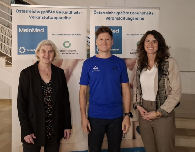 Stadträtin Elke Liebminger, Referent Andi Haas  und Moderatorin Julia Anditsch (v. l.) | Foto: MeinMed