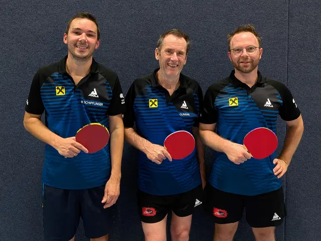 Wolfgang Schipflinger, Gunnar Wallner und Christoph Döttlinger holten gegen TV Hall 2 einen Punkt