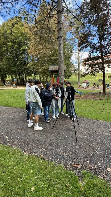 Im Voitsberger Skulpturenpark fand die Vermessung statt. | Foto: BHAK/BHAS Voitsberg