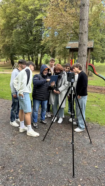 Die italienischen HTL-Schüler waren brennend interessiert. | Foto: BHAK/BHAS Voitsberg