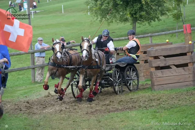 Lothar Zebisch mit Beifahrerin Trixi zeigten bei der WM groß auf. | Foto: hippoevent/König