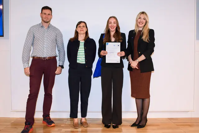 Emma Clara Trippolt (2.v.r.) vom BG/BRG Judenburg wurde ausgezeichnet. | Foto: Wir sind Europa