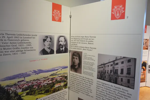 Im Gründungsmuseum in Maria Sorg (Bergheim) kann man viele Dinge über die Lebensgeschichte der Missionsgründerin Maria Theresia Ledóchowska (kleines Bild rechts) erfahren. | Foto: Emanuel Hasenauer
