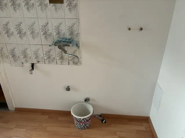 Statt Verfliesung und Duschkabine wurde der Boden laminiert und die Wände einfach übermalt.  | Foto: Luca Arztmann/MeinBezirk