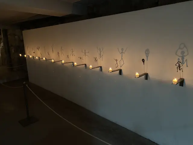 Christian Boltanskis Installation „Vanitas“ besteht aus zwei Teilen, einem visuellen und einem akustischen. Das Schattenspiel des Künstlers ist ein moderner „Totentanz“, während dessen Betrachtung hörbar die Zeit verrinnt. | Foto: Schrofner