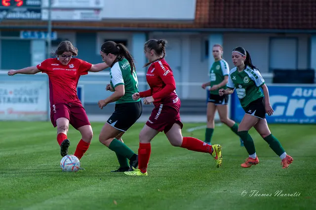 Sandra Halbmayer (rot) zeigte sich in Spiellaune, doch das Quäntchen Glück fehlte, um gegen Waidhofen an der Thaya anzuschreiben. | Foto: Thomas Navratil