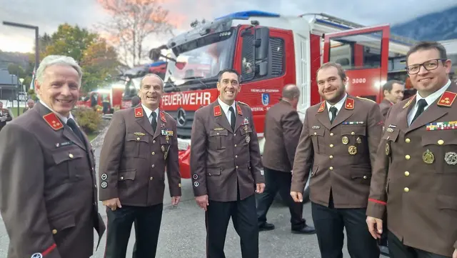 Beim Kommandantentag des Feuerwehrbezirkes Liezen, der heuer in Gröbming stattfand, herrschte gute Laune. | Foto: BFVLI/Haider