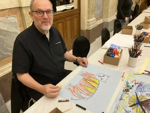 Gerald Denk malt eine Tigerkatze. Er habe sie bei Christian Reithofer "abgekupfert" | Foto: Stockmann